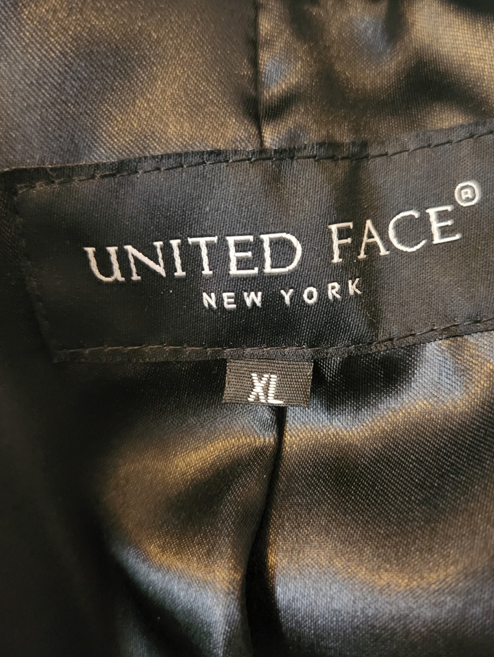 United Face NWT Leather Military Style Jacket Gold Buttons Size XL Moto Luxury - Picture 12 of 15